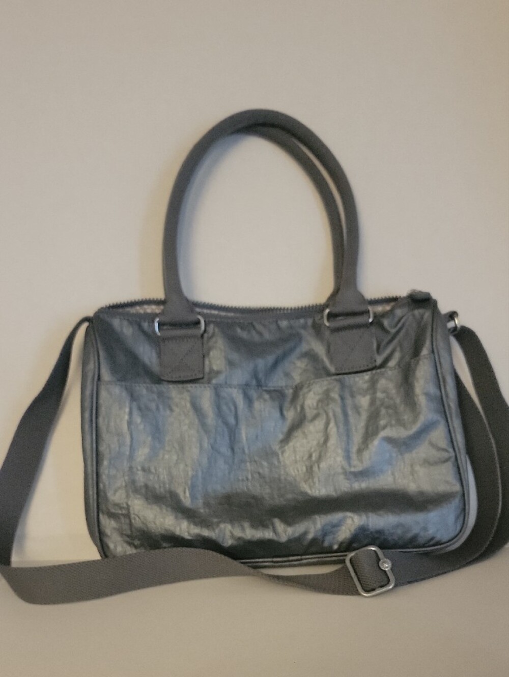 Kipling AMIEL Medium Handbag Steel Gray Metal Bag - Picture 3 of 7